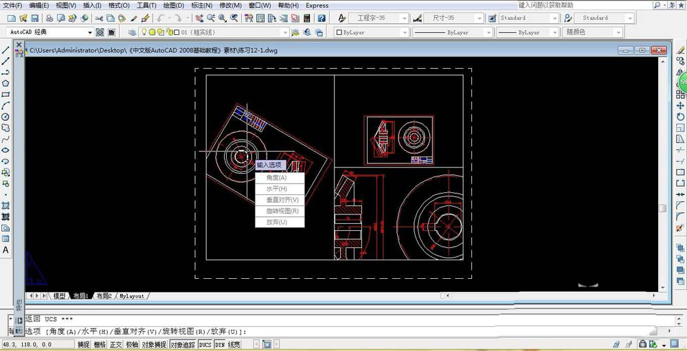 CAD2008的浮动视口怎么使用？